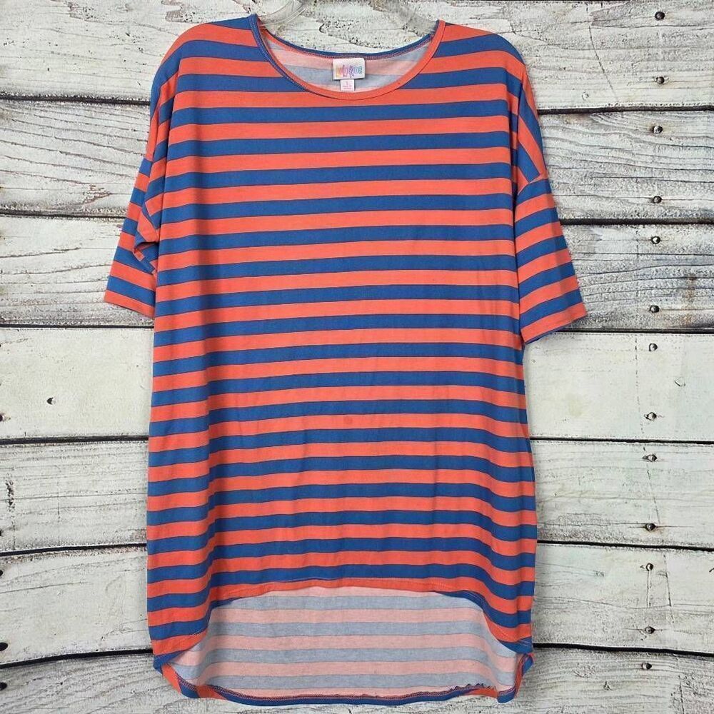LuLaRoe Striped Hi Low Tunic Tee Womens S